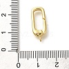 Rack Plating Oval Brass Spring Gate Rings KK-Z086-53G-04-3