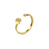 Stylish Adjustable Stainless Steel Flat Round Cuff Rings for Women CD3807-6-1