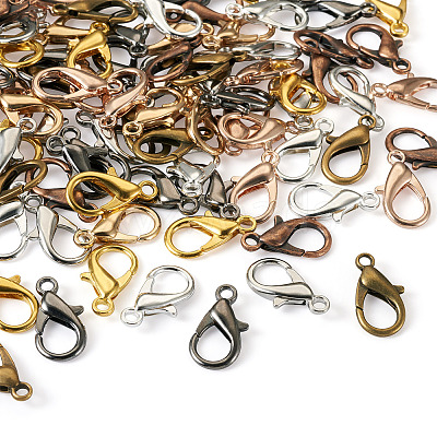 120Pcs 8 Colors Zinc Alloy Lobster Claw Clasps FIND-BT0001-22-1