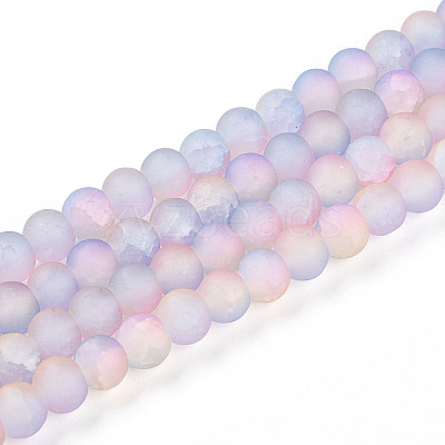 Crackle Glass Beads LS-X1-GLAA-N009-6mm-04-1