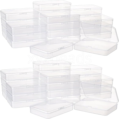 50Pcs PP Plastic Bead Containers with Hinged Lid CON-DR0001-09-1