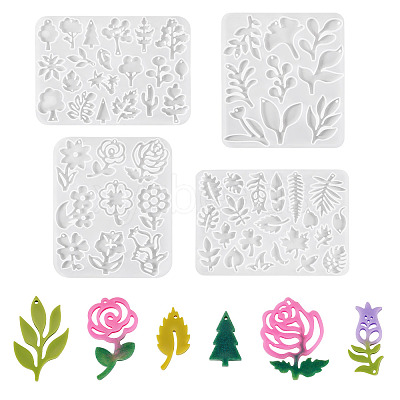 4Pcs 4 Styles Silicone Molds DIY-TA0013-63-1