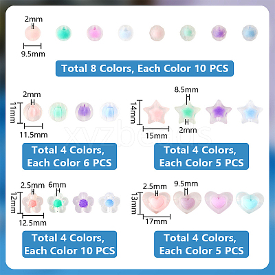Transparent Acrylic Beads TACR-PH0001-72-1