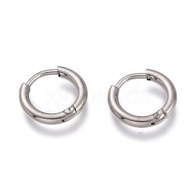 Tarnish Resistant 201 Stainless Steel Huggie Hoop Earrings EJEW-O095-05-19-1