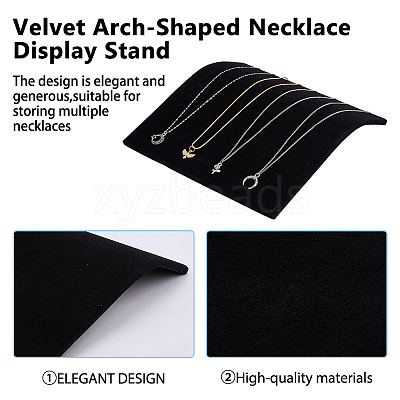 MDF with Velvet Mat Jewelry Necklace Display Stands NDIS-WH0001-29-1