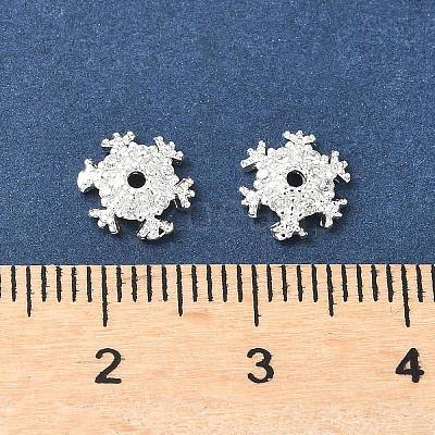 Brass Micro Pave Clear Cubic Zirconia Bead Caps KK-A254-09S-1
