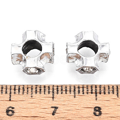 Alloy Rhinestone European Beads FIND-N009-04P-1