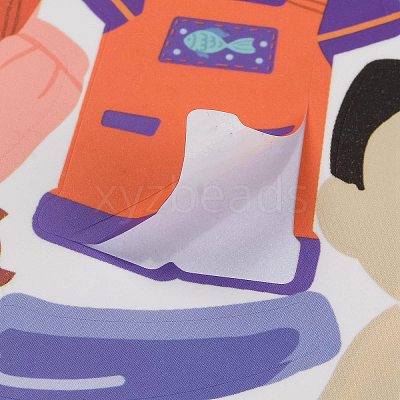 8Pcs Paper Scrapbook Stickers LS-DIY-I114-04-1