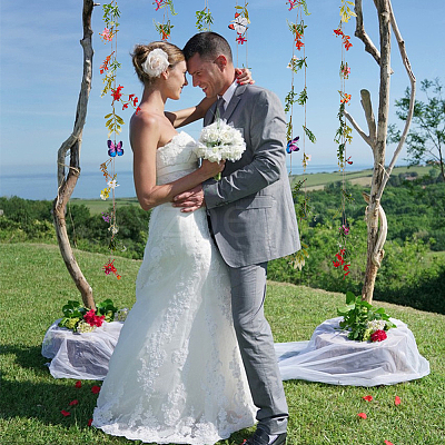 6Pcs Silk Cloth Artificial Floating Flower Curtain for Home Wedding Decor AJEW-UN0003-06-1