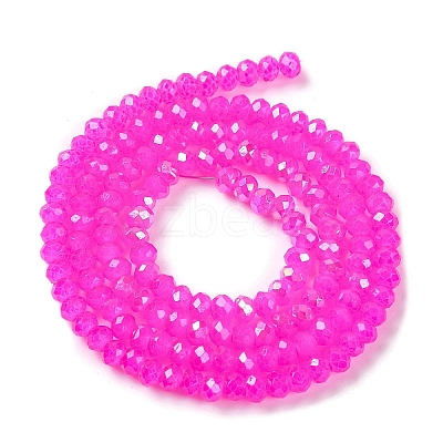 Baking Electroplate Glass Beads Strands DGLA-A039-J4mm-B24-1