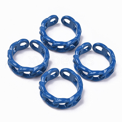 Spray Painted Alloy Cuff Rings RJEW-T011-29D-RS-1