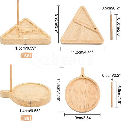 2 Styles Wooden Weaving Beading Loom Kit TOOL-NB0001-63-1
