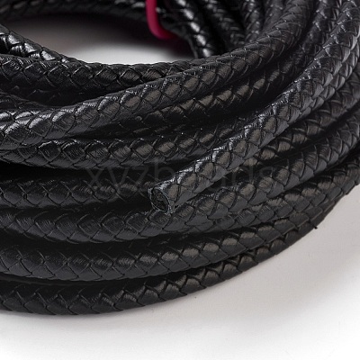 Braided Leather Cord with Core WL-F009-B02-6mm-1