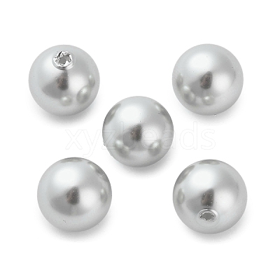Baking Paint Pearlized Glass Pearl Round Beads X-HY-Q001-02B-04-1
