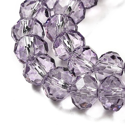 Transparent Baking Paint Glass Beads Strands DGLA-A034-T8mm-D07-1