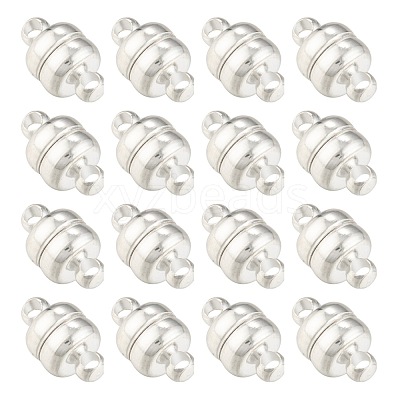 Brass Magnetic Clasps with Loops KK-H361-S-1