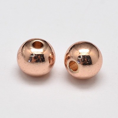 Rack Plating Brass Round Spacer Beads X1-KK-I601-6mm-RG-RS-1