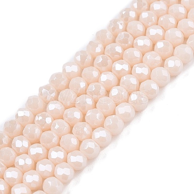 Electroplate Glass Beads Strands EGLA-A044-P3mm-A05-1