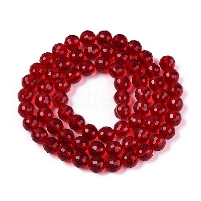 Transparent Glass Bead Strands GLAA-R095-10mm-38-1