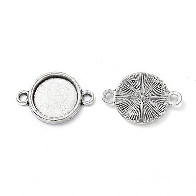 Tibetan Style Alloy Cabochon Connector Settings TIBE-M022-10AS-1