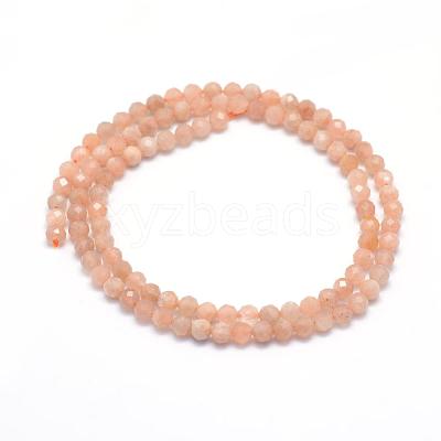 Natural Sunstone Beads Strands G-E411-13B-3mm-1