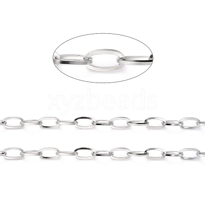 Tarnish Resistant 304 Stainless Steel Paperclip Chain CHS-H031-06P-1