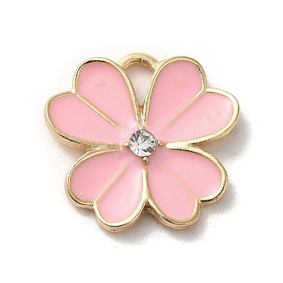 Flower Alloy Enamel Pendants ENAM-A007-04KCG-01-1