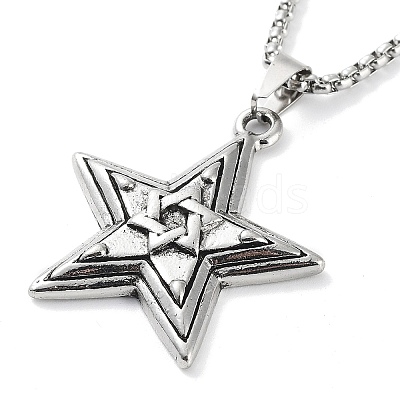 Tibetan Style Alloy Pendant Necklaces LS-NJEW-P284-05AS-1