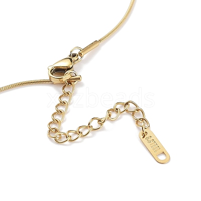 Ion Plating(IP) 304 Stainless Steel Pendant Necklaces NJEW-F318-05G-1