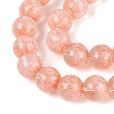 Transparent Half Spray Painted Glass Beads Strands LS-GLAA-Q110-02A-06-1