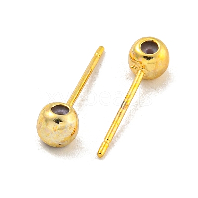 Brass Stud Earring Findings KK-U006-01G-02-1