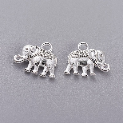 Vintage Elephant Charms PALLOY-ZN-47017-S-FF-1