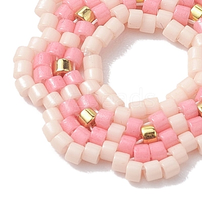 Seed Beads Beaded Charms PALLOY-MZ00205-02-1