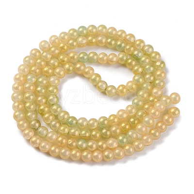 Baking Paint Crackle Glass Bead Strands DGLA-R053-04F-1