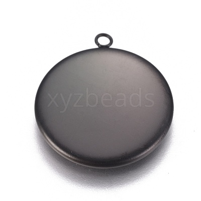 304 Stainless Steel Pendant Cabochon Settings STAS-G127-13-20mm-B-1