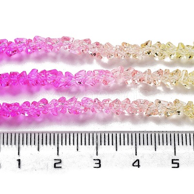 Transparent Glass Bead Strands GLAA-H023-03G-1
