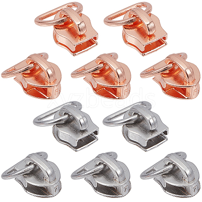 20Pcs 2 Colors Alloy Zipper with D Ring SENE-CY0001-12A-1