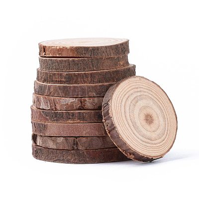 Unfinished Natural Poplar Wood Cabochons WOOD-E018-12-1