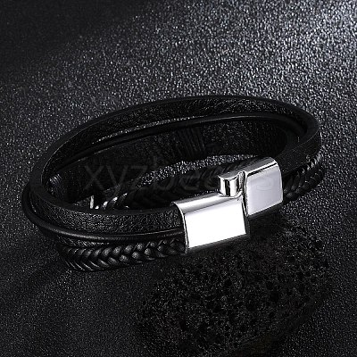 PU Leather Multi-strand Bracelets PW-WGD7CFC-01-1