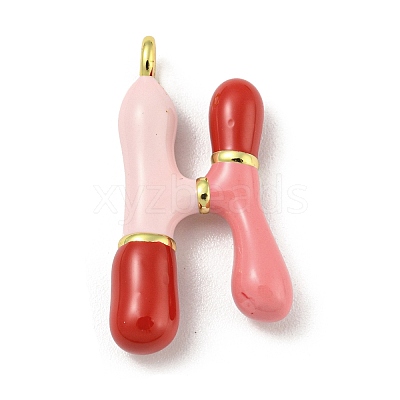 Brass Enamel Pendants KK-E093-03G-H-1