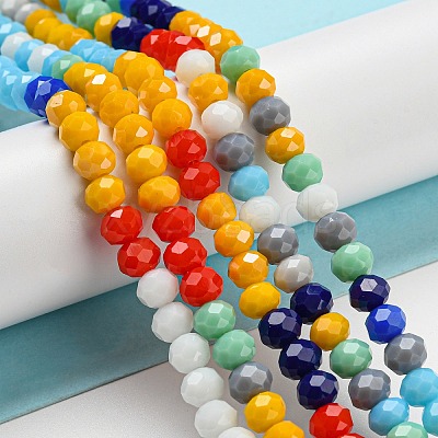 Glass Beads Strands EGLA-A034-M6mm-33-1