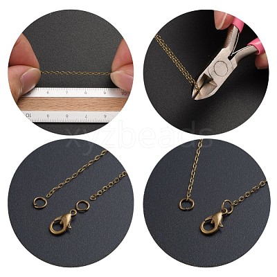 Brass Cable Chains CHC-034Y-AB-NF-1