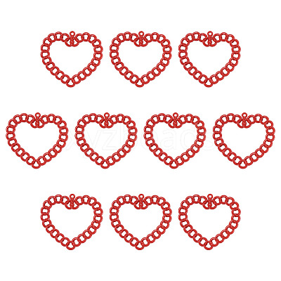 10Pcs Spray Painted Alloy Pendants FIND-TA0010-47A-1