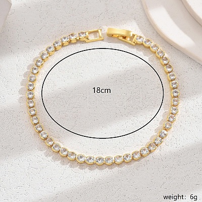 Minimalist Brass Pave Cubic Zirconia Tennis Bracelets for Women YE4484-1-1