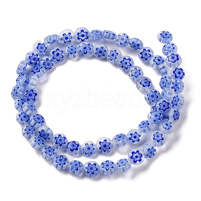 Handmade Millefiori Lampwork Beads Strands LAMP-G164-11E-1