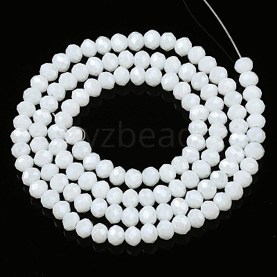 Electroplate Glass Beads Strands X-EGLA-A034-P8mm-A21-1