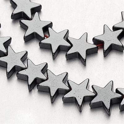 Non-magnetic Synthetic Hematite Bead Strands G-F300-24C-09-1