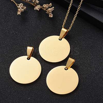 Ion Plating(IP) 304 Stainless Steel Pendants LS-STAS-I311-05A-G-1