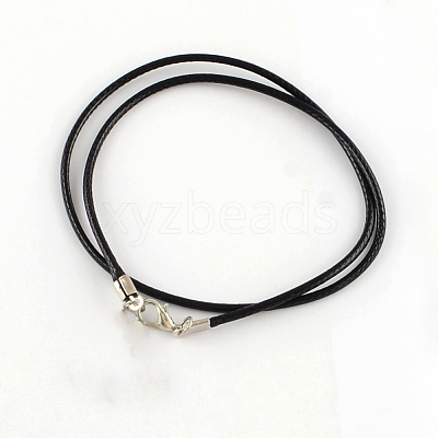 Waxed Cotton Cord Necklace Making MAK-S032-1.5mm-A101-1