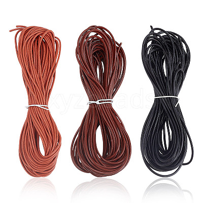 3 Styles Cowhide Leather Cord WL-AR0001-06-1